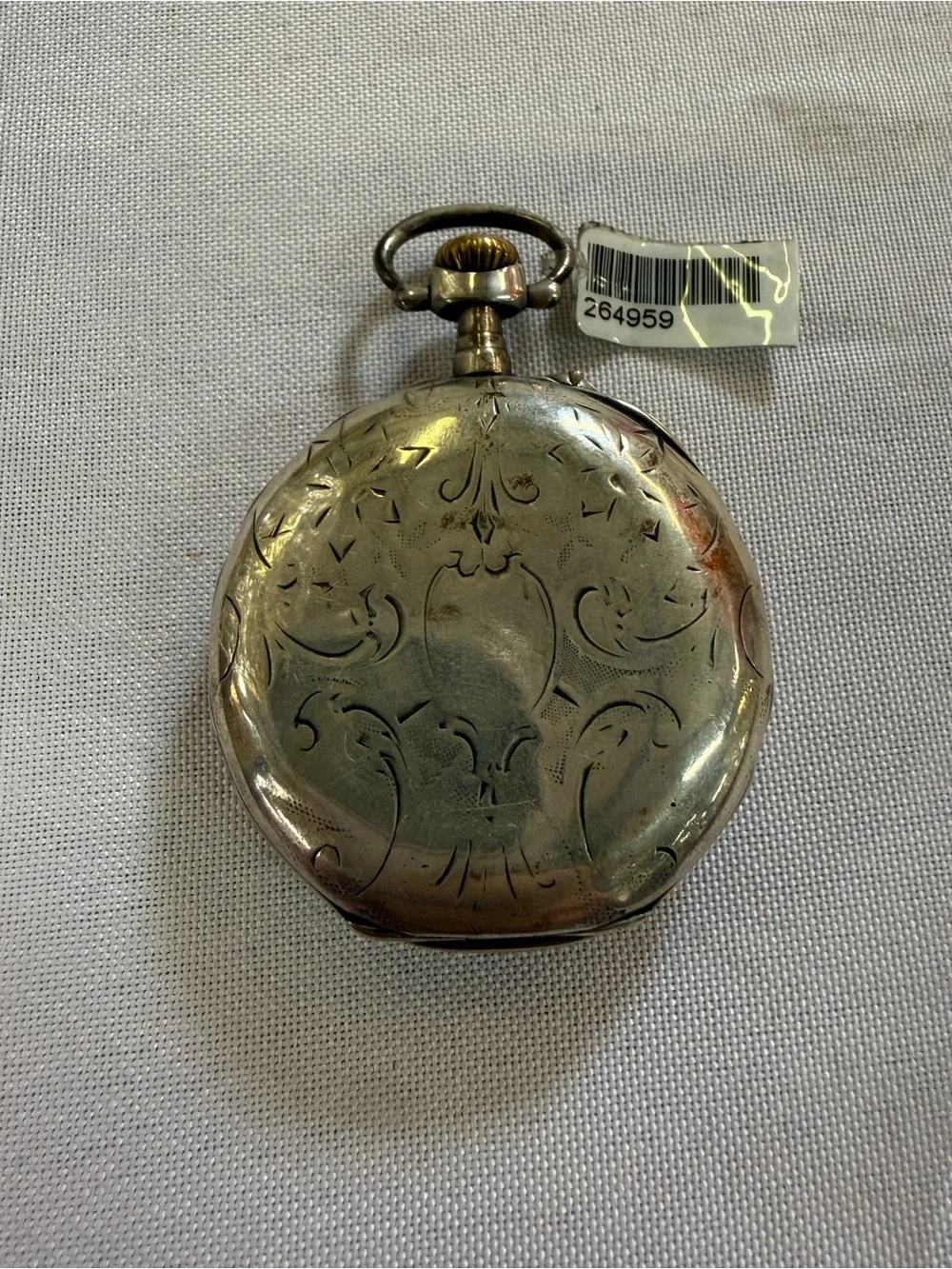 1905 French Medailles D’ Or Cylinder 10 Rubis Pocket Watch Sterling Silver